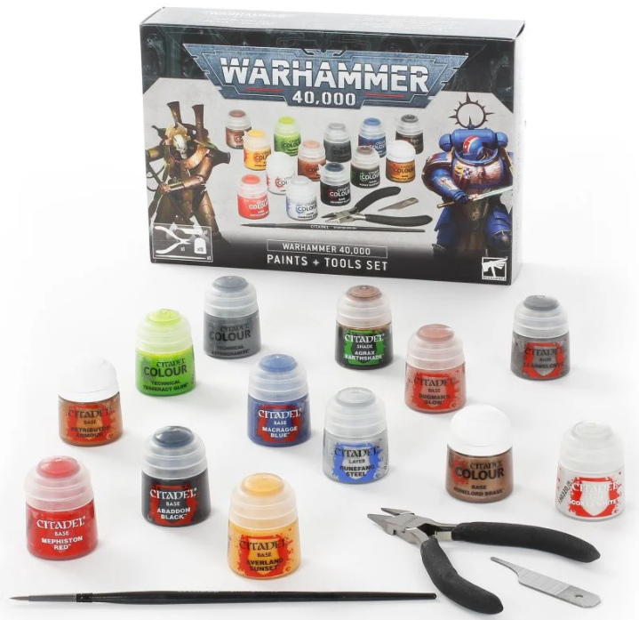 Warhammer 40k: Paints + Tools Set