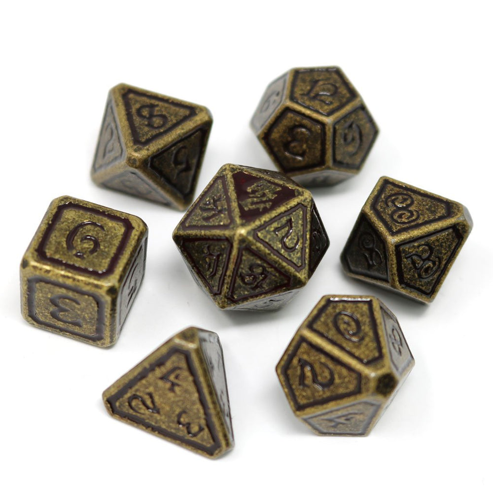 Metal RPG Dice Set (7) - Unearthed Bloodline